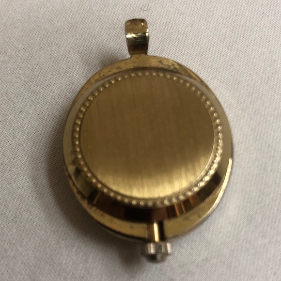 Lucerne Watch Swiss Pendant Fob Only Gold Tone Mechanical Vintage NOT Working - Picture 4 of 6